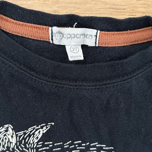 Appaman T Shirt Size 2T Glow-in-the-Dark Fox Long Sleeve Black - Picture 2 of 6